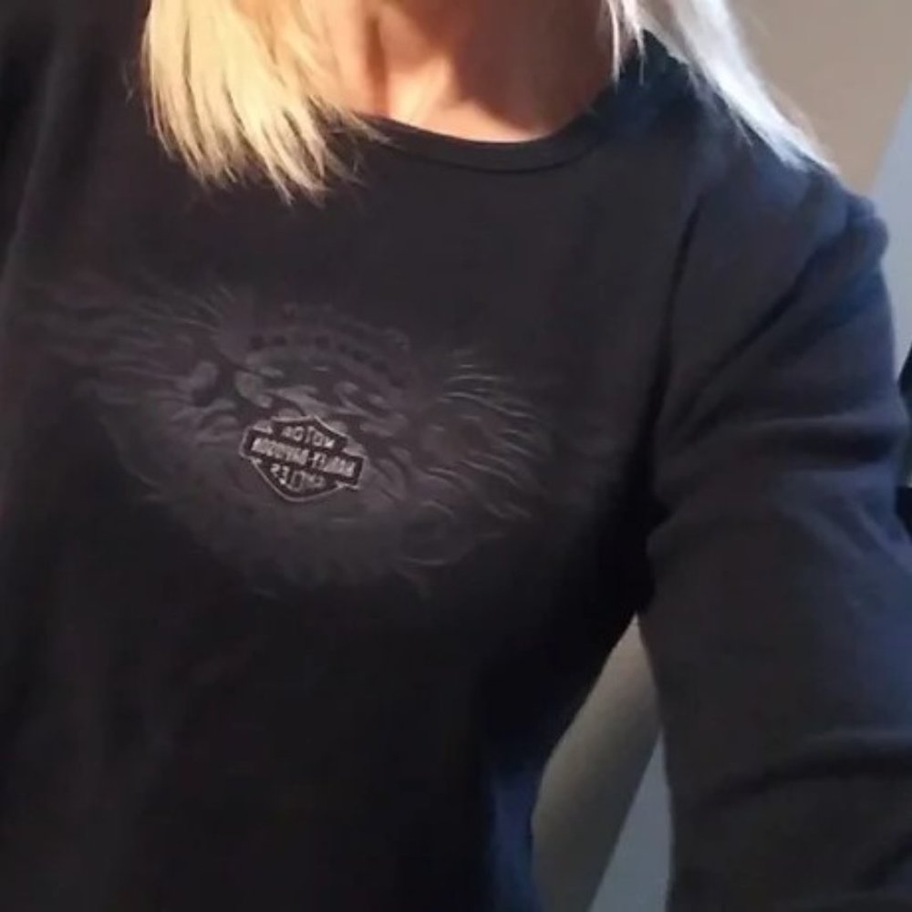 Vintage Harley Davidson Warm Ride Layer Sweatshirt Wings S Long sleeves HD Ride